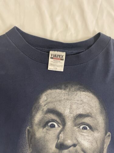 Vintage Why Soitently Three Stooges T-Shirt Size Large Movie Promo