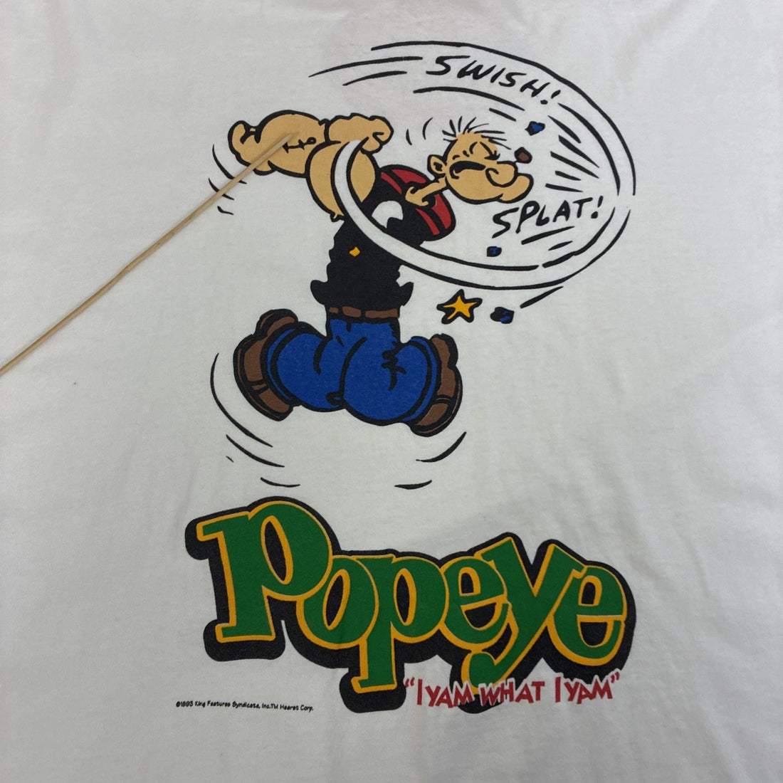 Vintage Popeye T-Shirt Size XL Cartoon 1993 90s
