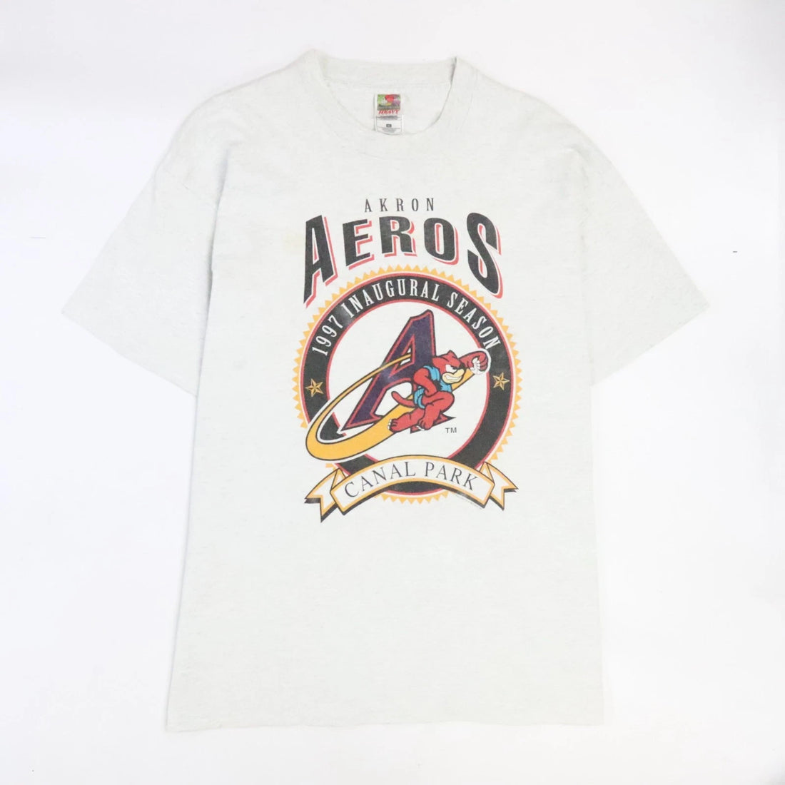 Vintage Akron Aeros 1997 Inaugural Season T-Shirt Size XL 90s MiLB
