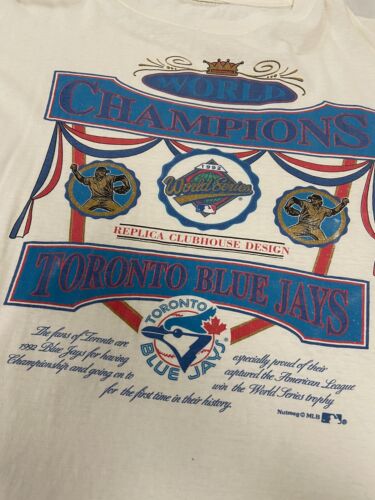 Vintage Toronto Blue Jays World Series Champions T-Shirt Size XL 1992 90s MLB