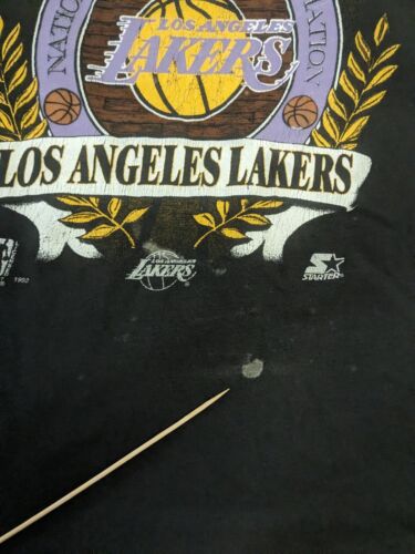 Vintage Los Angeles Lakers Starter T-Shirt Size Large 1992 90s NBA