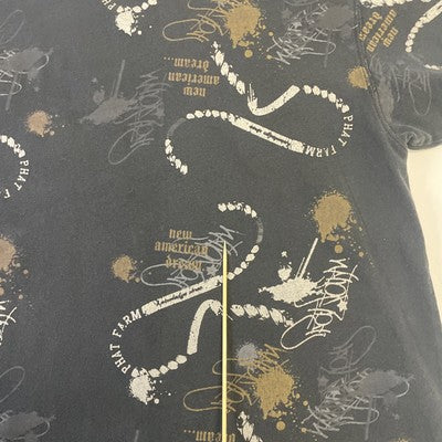 Vintage Phat Farm T-Shirt Size XL All Over Print Y2K
