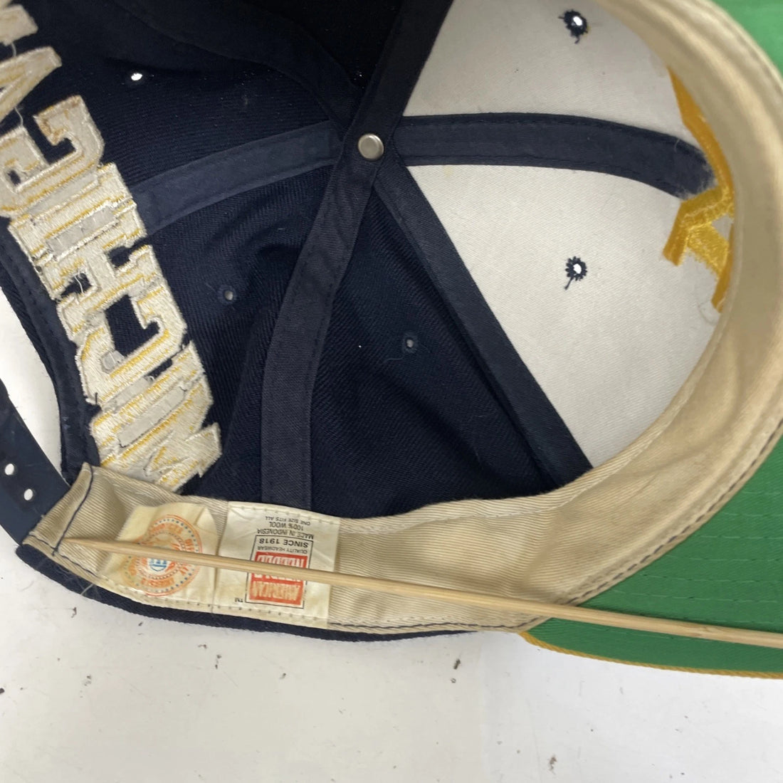 Vintage Michigan Wolverines American Needle Blockhead Snapback Hat Cap OSFA NCAA