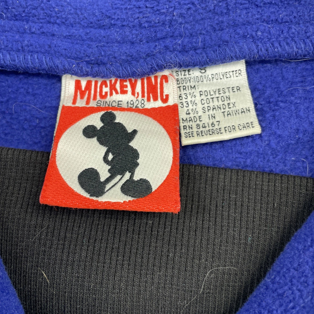 Vintage Mickey Mouse Disney 1/4 Zip Fleece Sweater Size Small