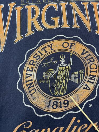 Vintage Virginia Cavaliers Crest Sweatshirt Crewneck Size Large 90s NCAA