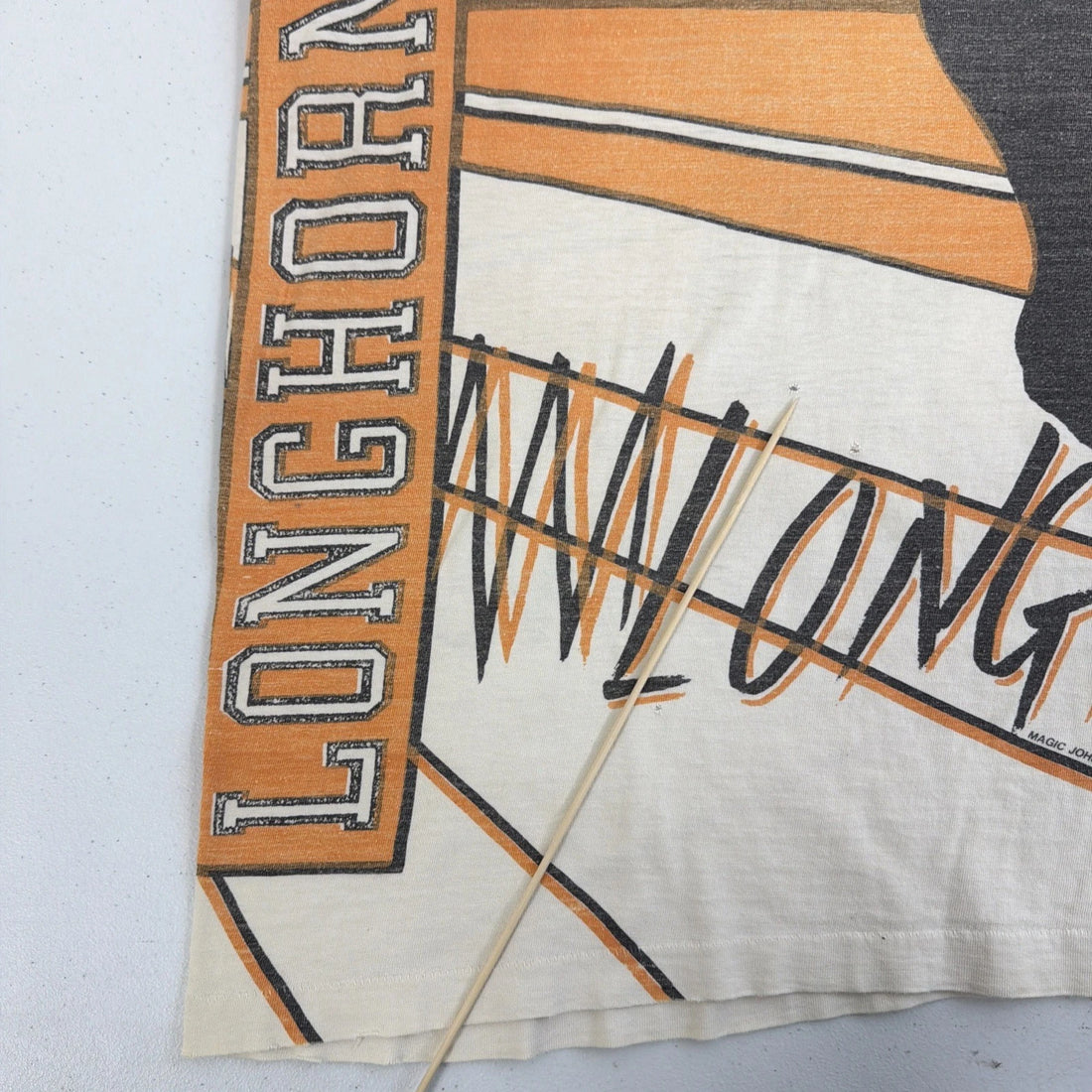 Vintage Texas Longhorns Magic Johnson Ts T-Shirt Large All Over Print 90s NCAA