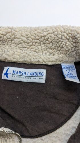 Vintage Marsh Landing Fleece Jacket Size XL Fair Isle