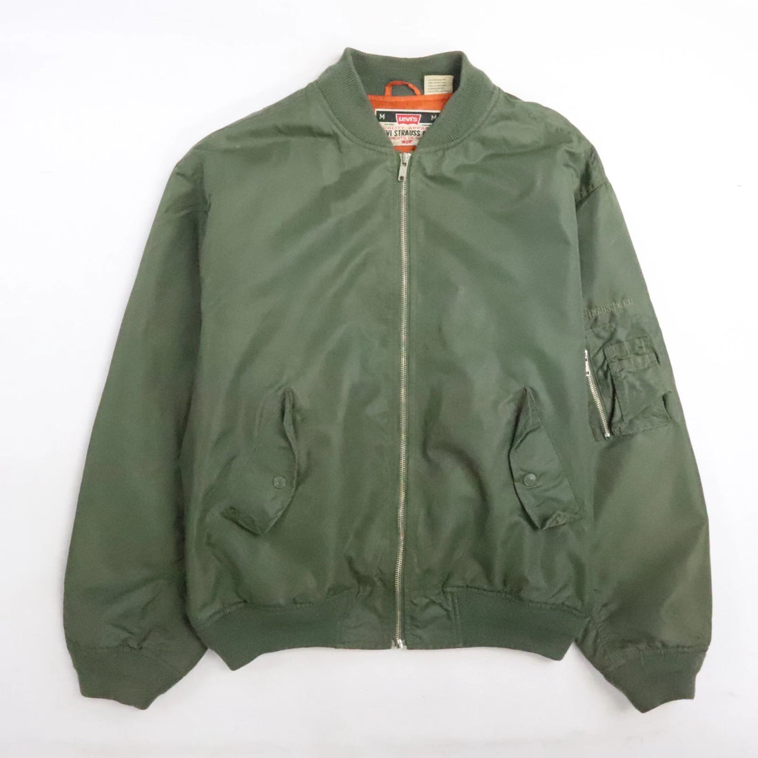 Levi Strauss & Co. Flight Bomber Jacket Size Medium Green
