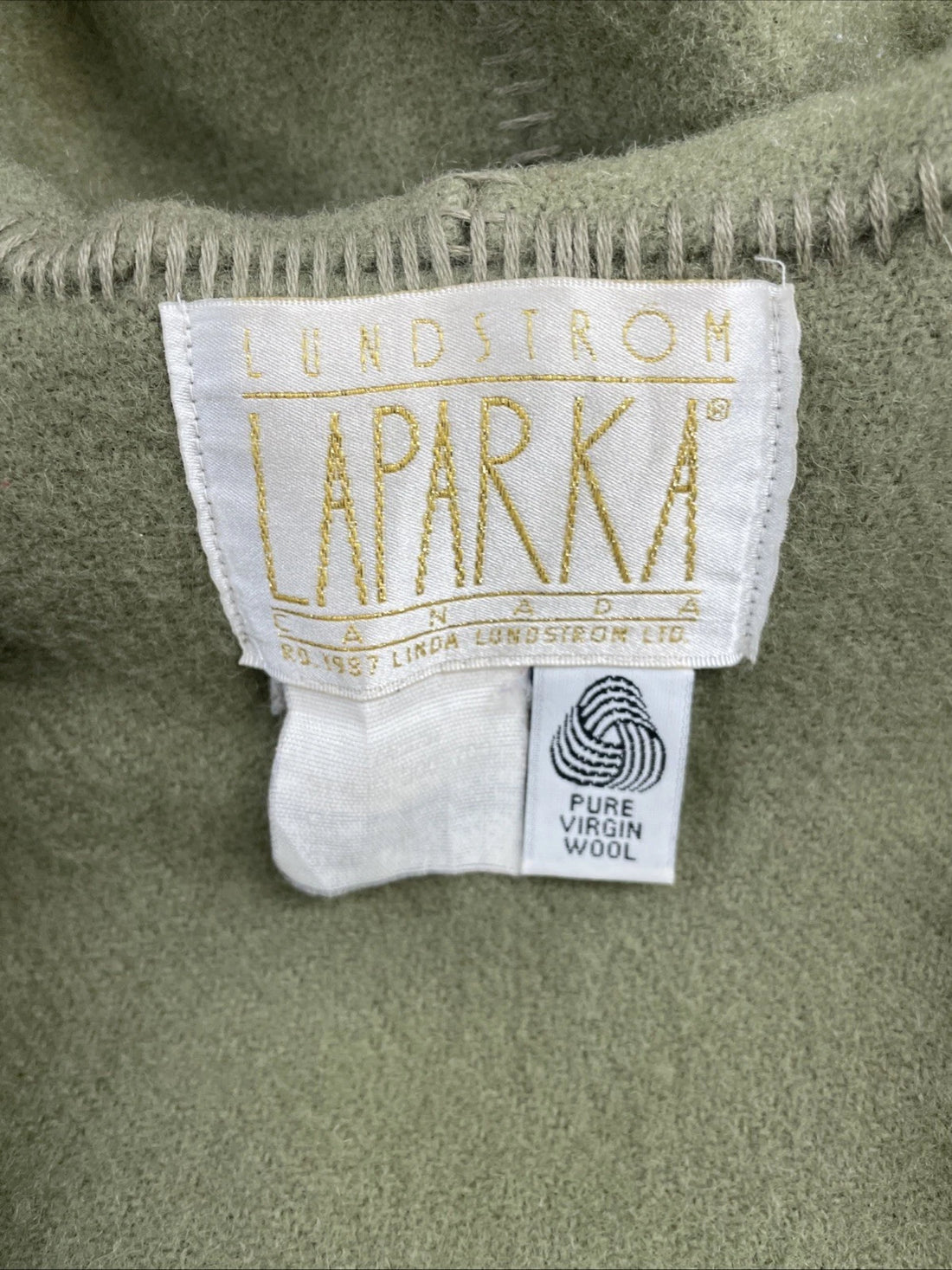 Vintage Linda Lundstrom Laparka Parka Coat Jacket Size Medium Wool Lined