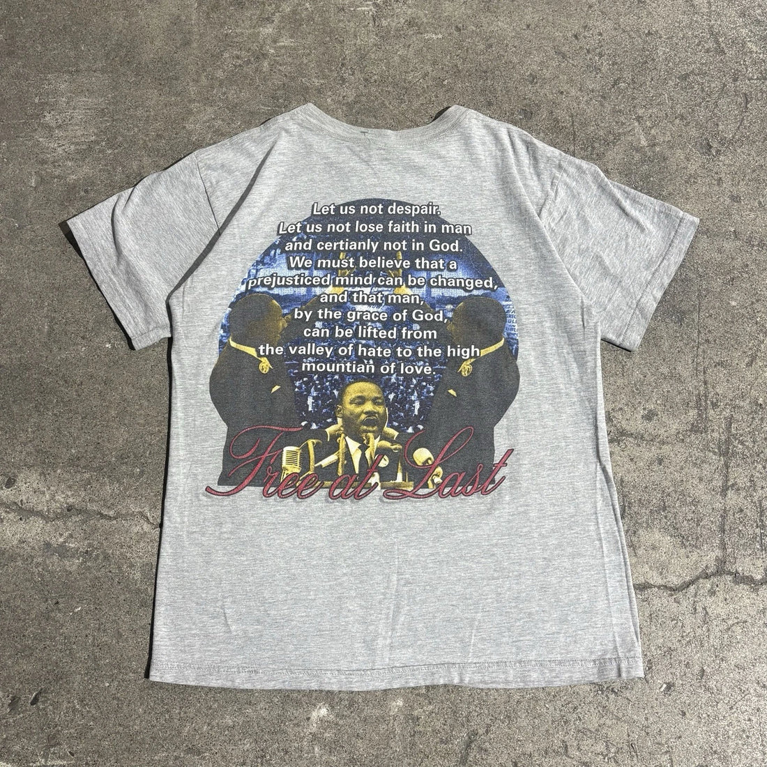 Vintage Martin Luther King Jr One Family One Dream Memorial Rap T-Shirt Medium