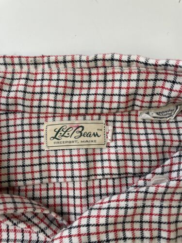 Vintage L.L. Bean Button Up Shirt Size XL Grid Plaid Long Sleeve