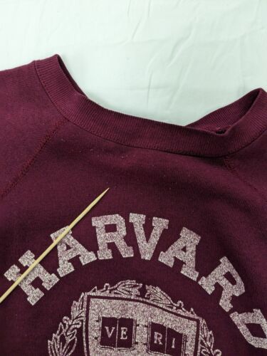 Vintage Harvard Crimson Crest Sweatshirt Crewneck Size XL Burgundy 90s NCAA