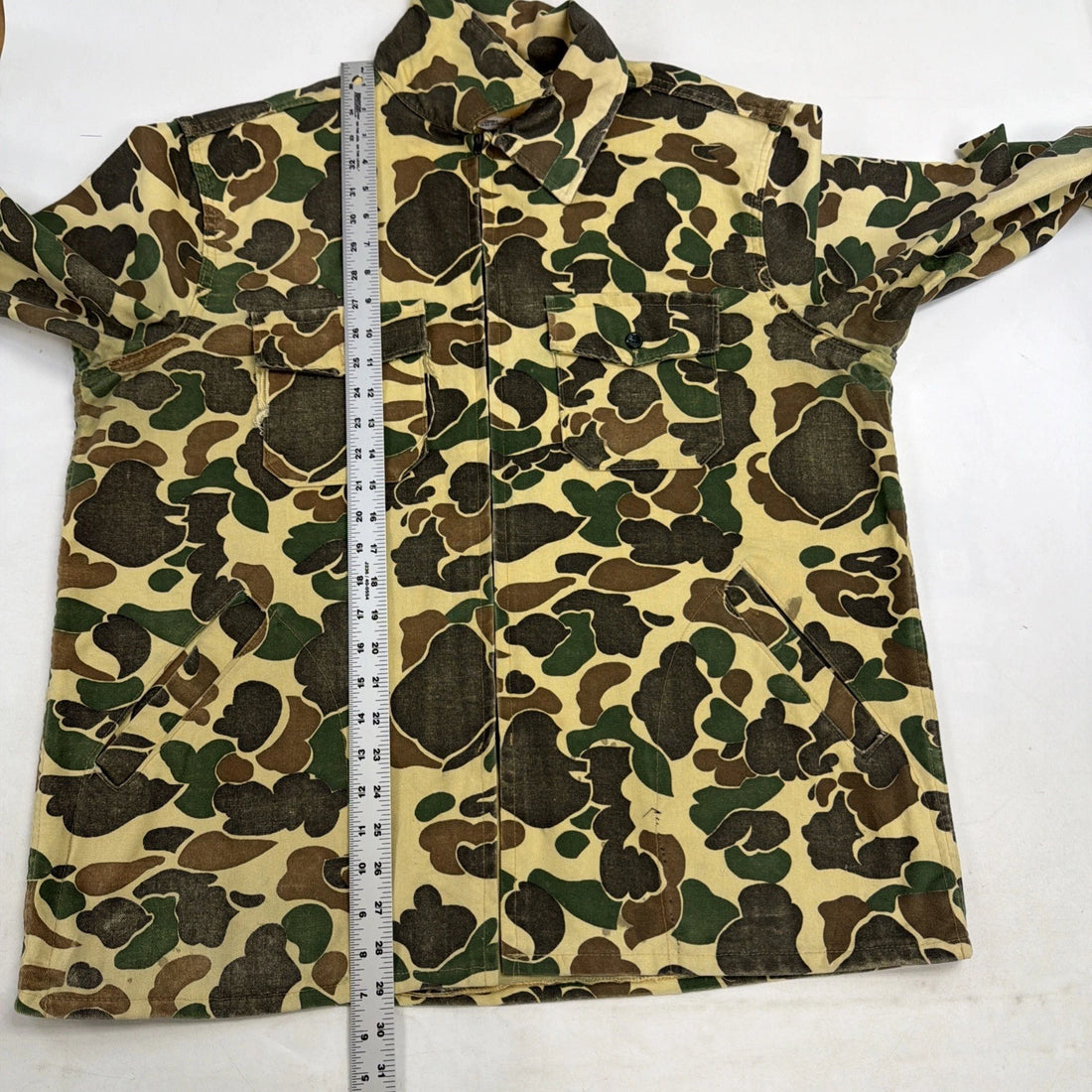 Vintage Deerskin Duck Camo Light Hunting Shirt Jacket Size XL Talon Zip