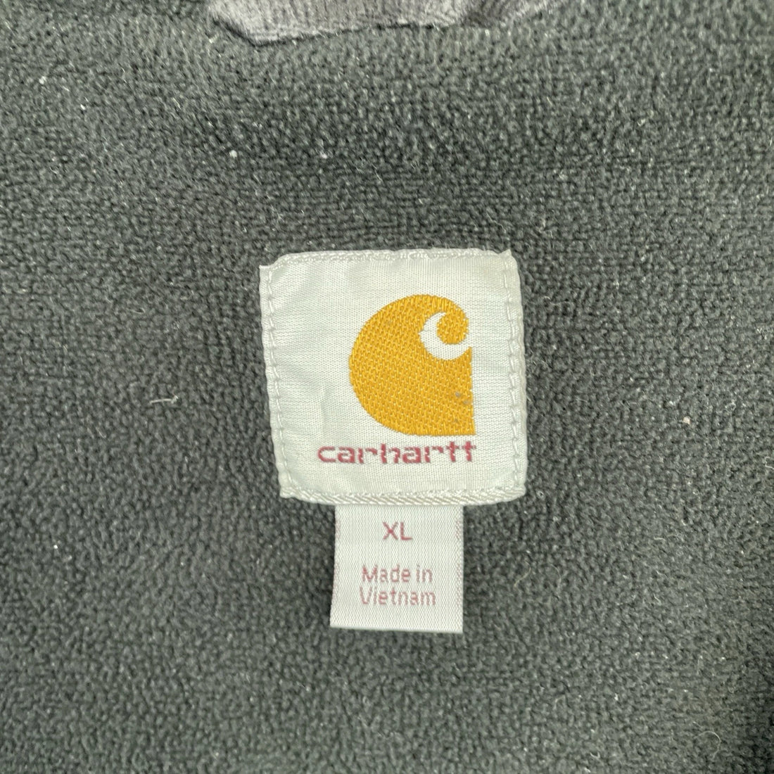 Carhartt Full Zip Sweatshirt Hoodie Size XL Blue Thermal Lined Spell Out