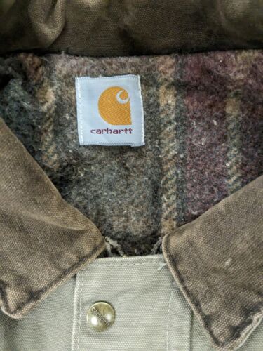 Vintage Carhartt Canyon Canvas Work Coat Jacket Size 2XL Blanket Lined