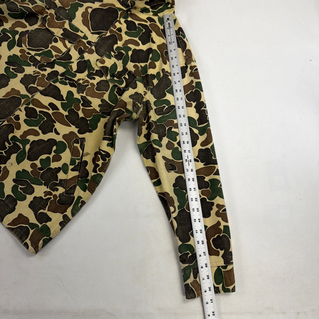 Vintage Deerskin Duck Camo Light Hunting Shirt Jacket Size XL Talon Zip