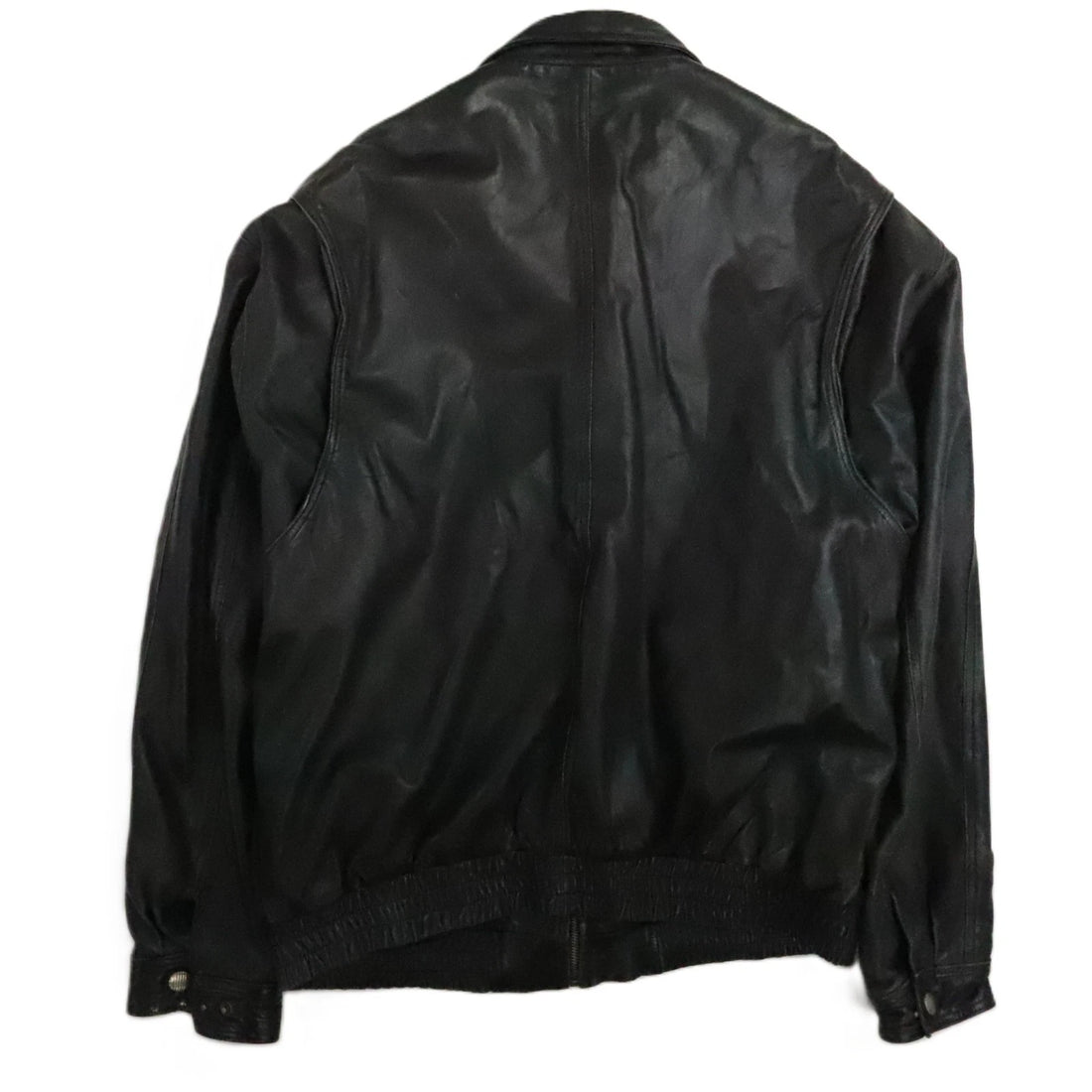 Vintage Harry Rosen Leather Bomber Jacket Size 44 Black