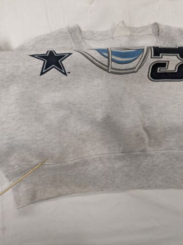 Vintage Dallas Cowboys Helmet Sweatshirt Crewneck Size Large 90s NFL