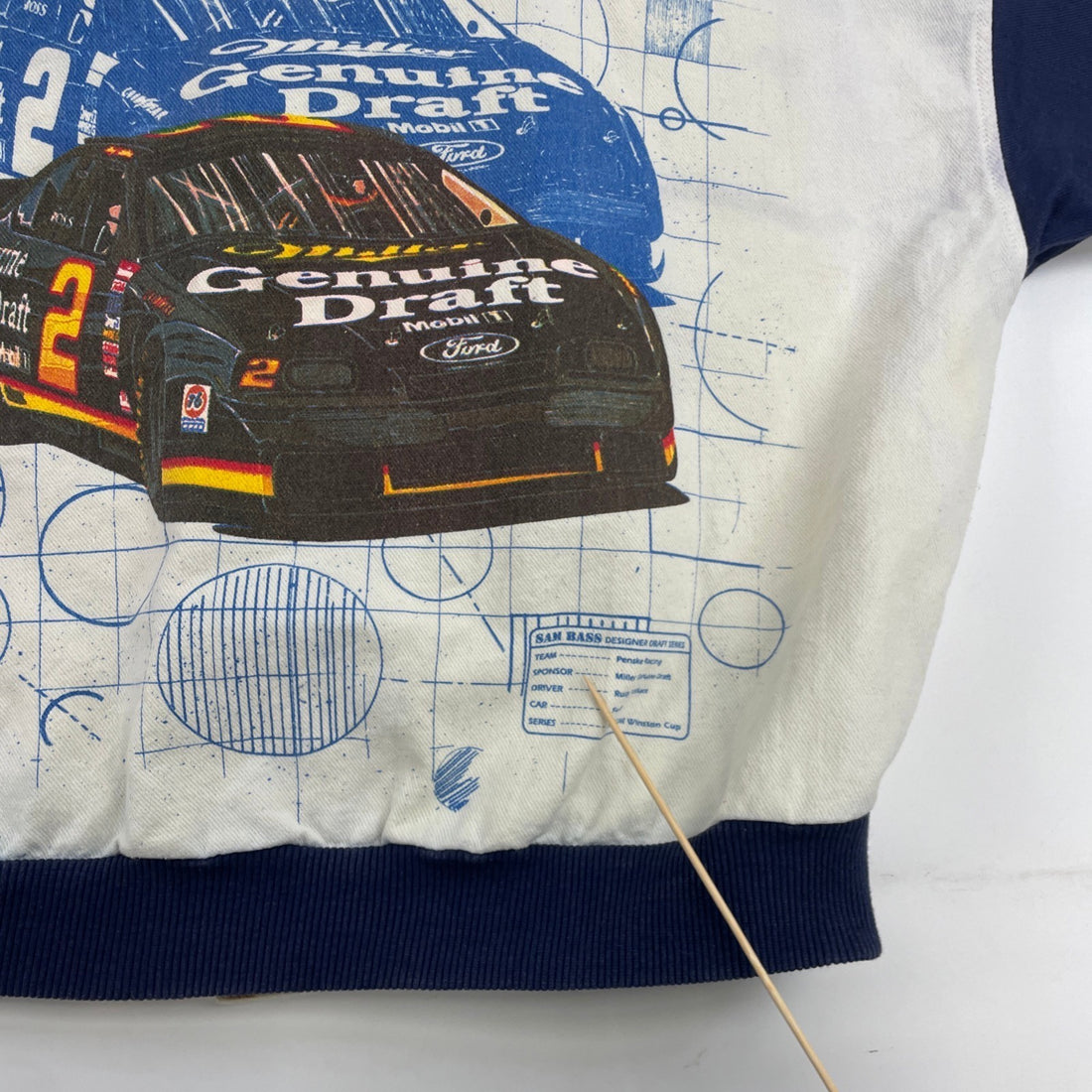 Vintage Rusty Wallace Speed Zone Racing Bomber Jacket Size Large