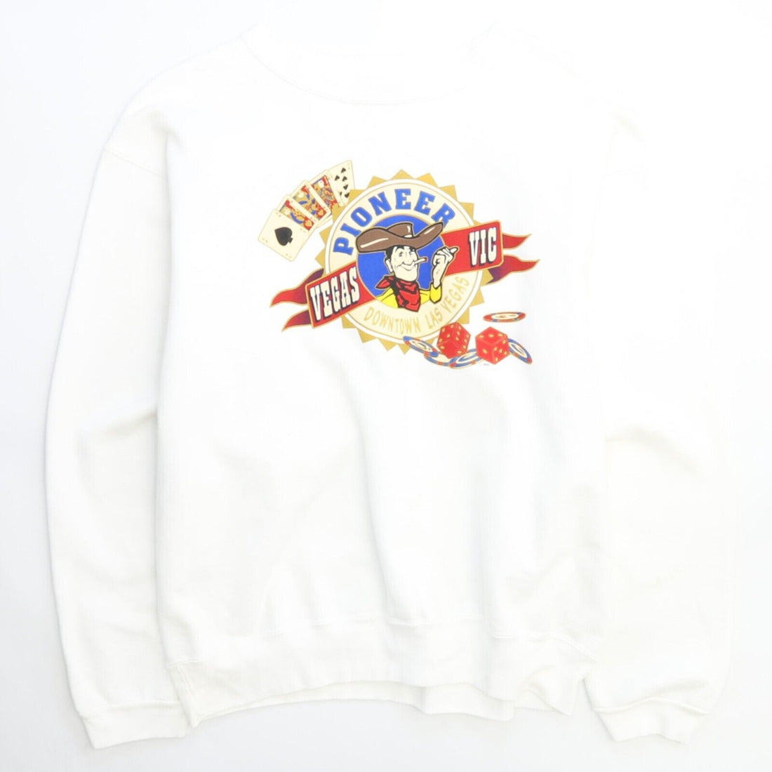 Vintage Vegas Vic Casino Crewneck Sweatshirt Size Large