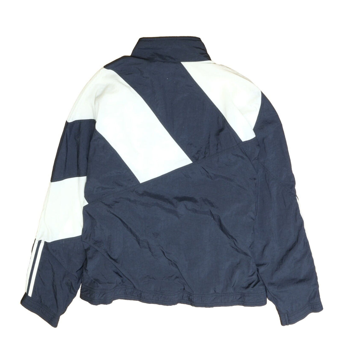 Vintage Adidas Windbreaker Light Jacket Large Black White Embroidered 90s