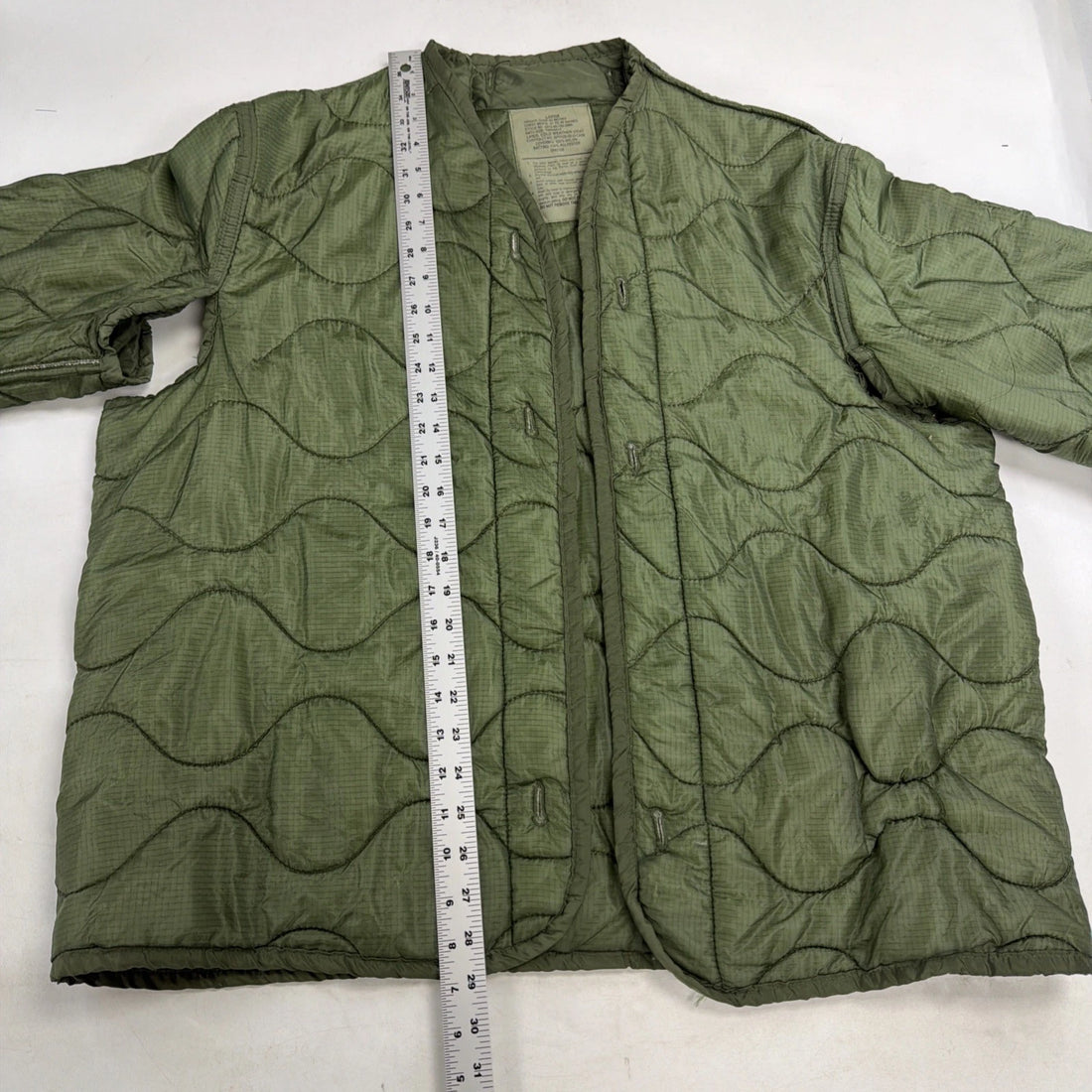 Vintage Military Cold Weather Field Coat Jacket Liner Size Large
