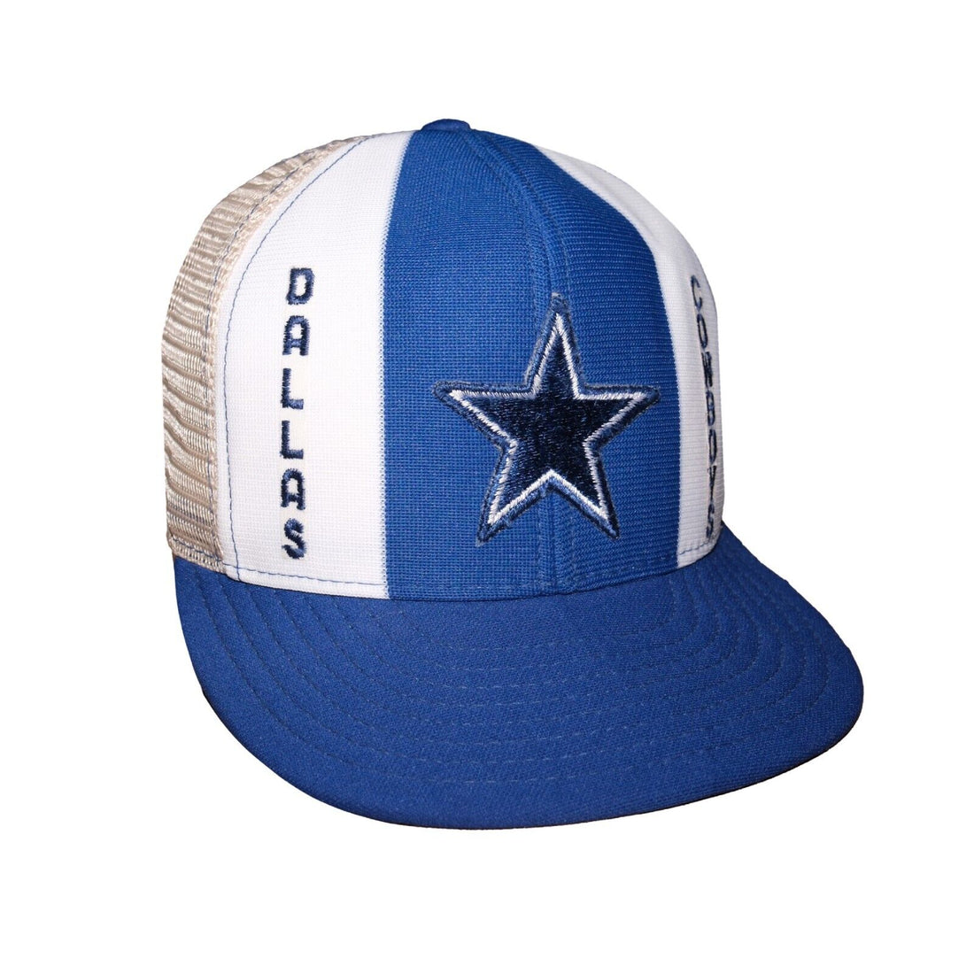 Vintage Dallas Cowboys Mesh Trucker Snapback Hat OSFA Blue 90s NFL