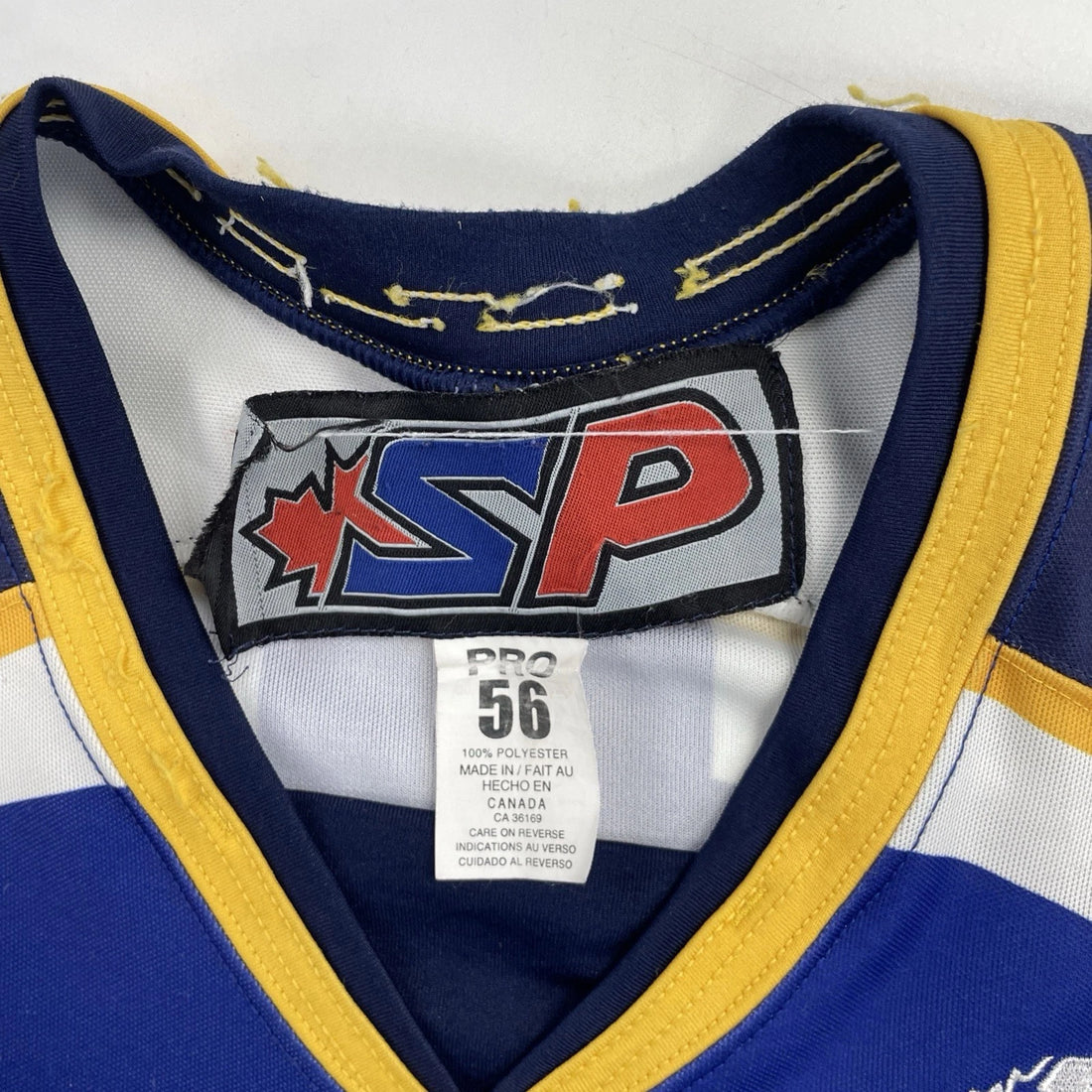 Vintage Warren Wildcats Authentic Hockey Jersey Size 56 Fight Strap