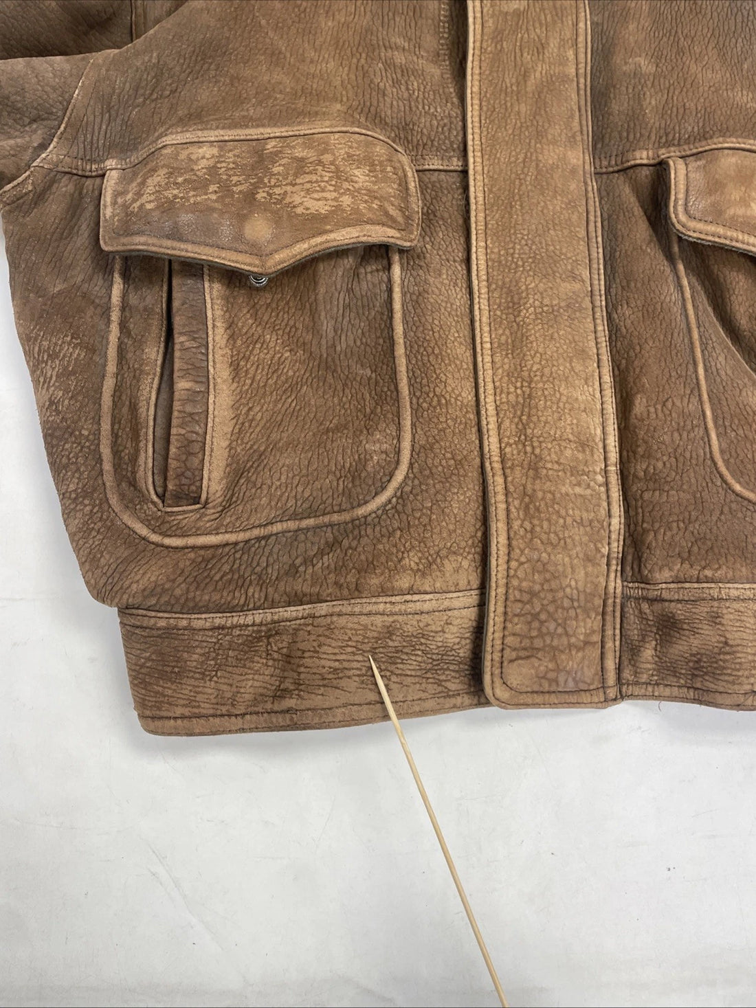 Vintage Andrew Marc Bomber Leather Jacket Size XL Brown