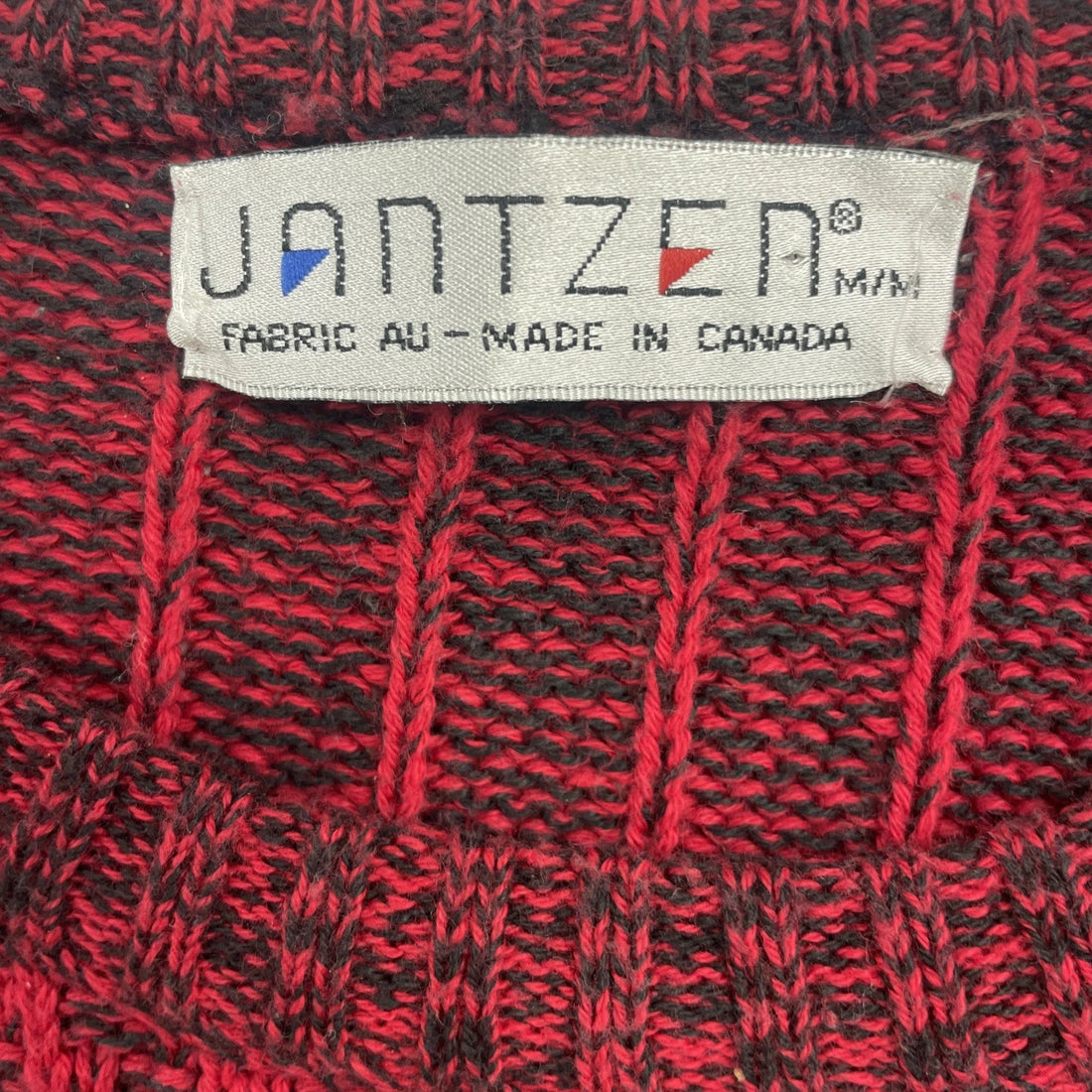 Vintage Jantzen Knit Crewneck Sweater Size XL Red