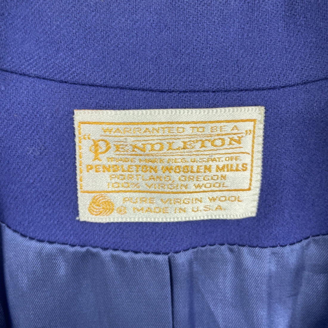 Vintage Pendleton Wool Blazer Coat Jacket Womens Size 12 Blue