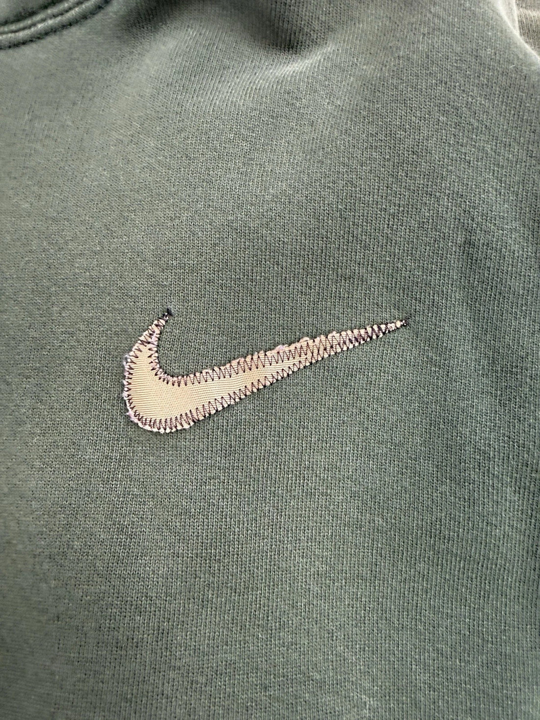Vintage Nike Sweatshirt Hoodie Size Large Green Distressed 90s