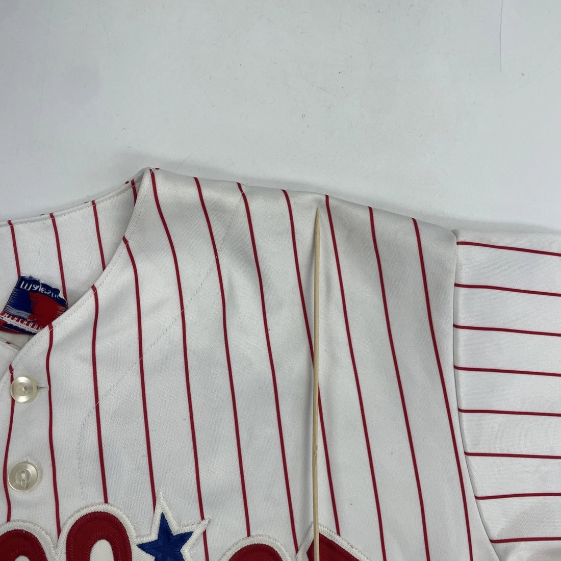 Vintage Philadelphia Phillies Jimmy Rollins Majestic Jersey XL Pinstripe MLB