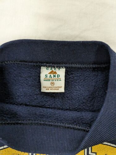 Vintage Notre Dame Fighting Irish Sweatshirt Crewneck Size Medium Blue NCAA
