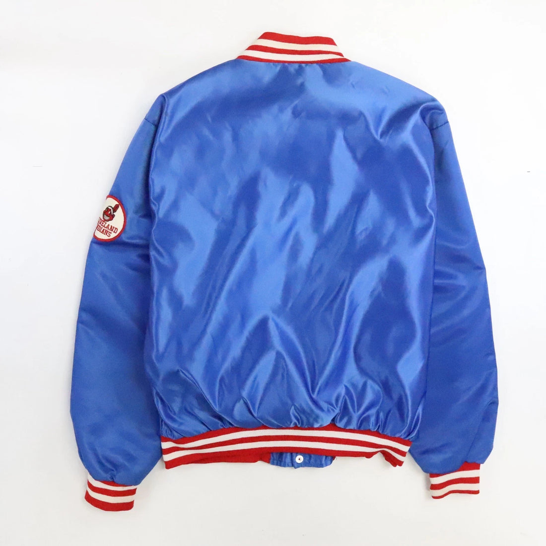Vintage Cleveland Indians Satin Bomber Jacket Size XL MLB