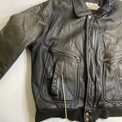 Vintage Alfred Leather Bomber Jacket Size Large