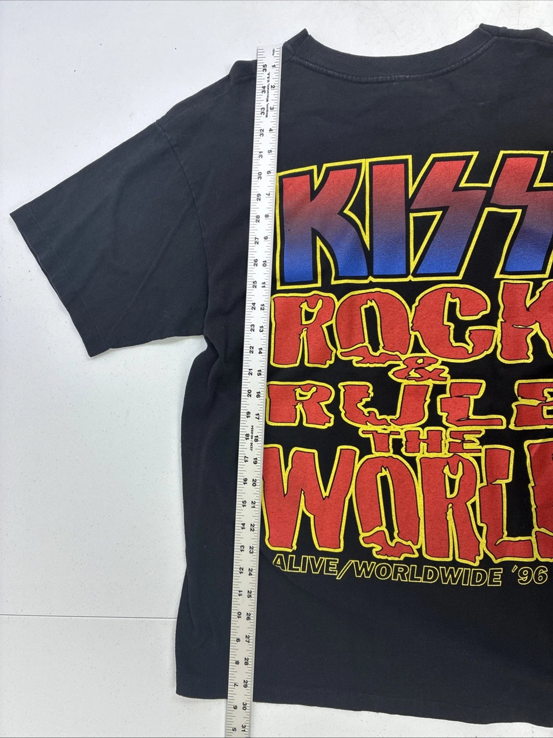 Vintage Kiss Rock & Rule The World Alive/Worldwide 96 97 Tour T-Shirt XL 90s