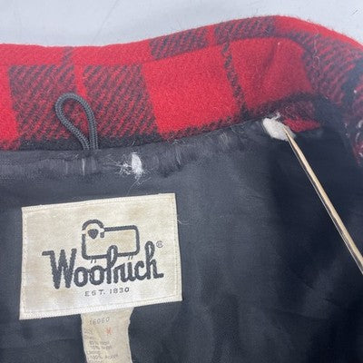 Vintage Woolrich Wool Coat Jacket Size Medium Plaid