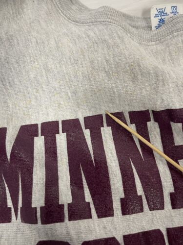 Vintage Minnesota Golden Gophers Champion Reverse Weave Sweatshirt Large 80s