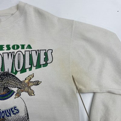 Vintage Minnesota Timberwolves Nutmeg Crewneck Sweatshirt Size XL 90s NBA