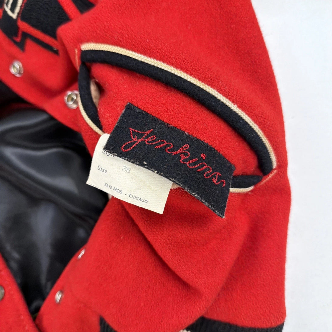 Vintage W Band Wool Varsity Letterman Jacket Size Small 1956 50s