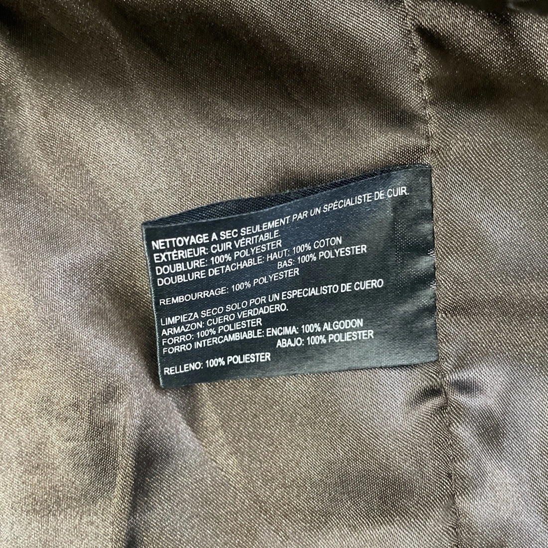 Bernardo Leather Bomber Jacket Size XL Brown