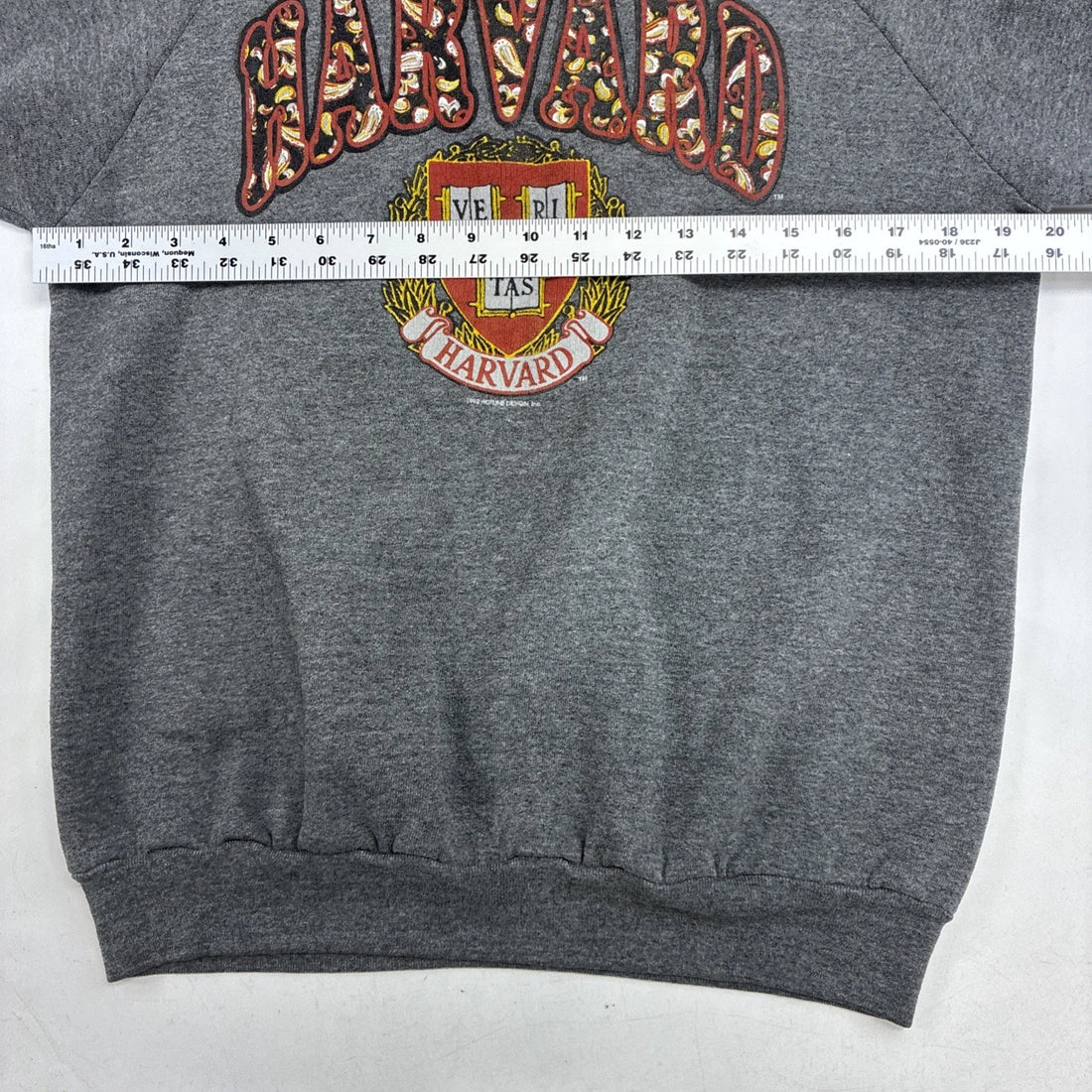 Vintage Harvard Crimson Paisley Crewneck Sweatshirt Size Large NCAA