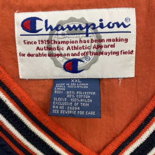 Vintage Illinois Fighting Illini Champion Pullover Windbreaker Jacket 2XL NCAA