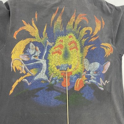 Vintage Pinky & The Brain Animaniacs T-Shirt Size XL Double Sided 90s