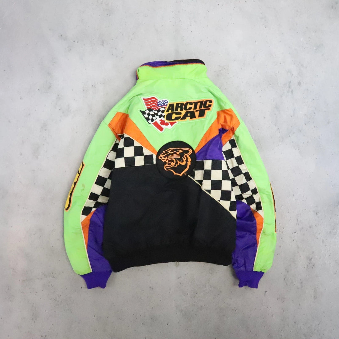 Vintage Team Arctic Cat Snowmobile Racing Jacket Size XL