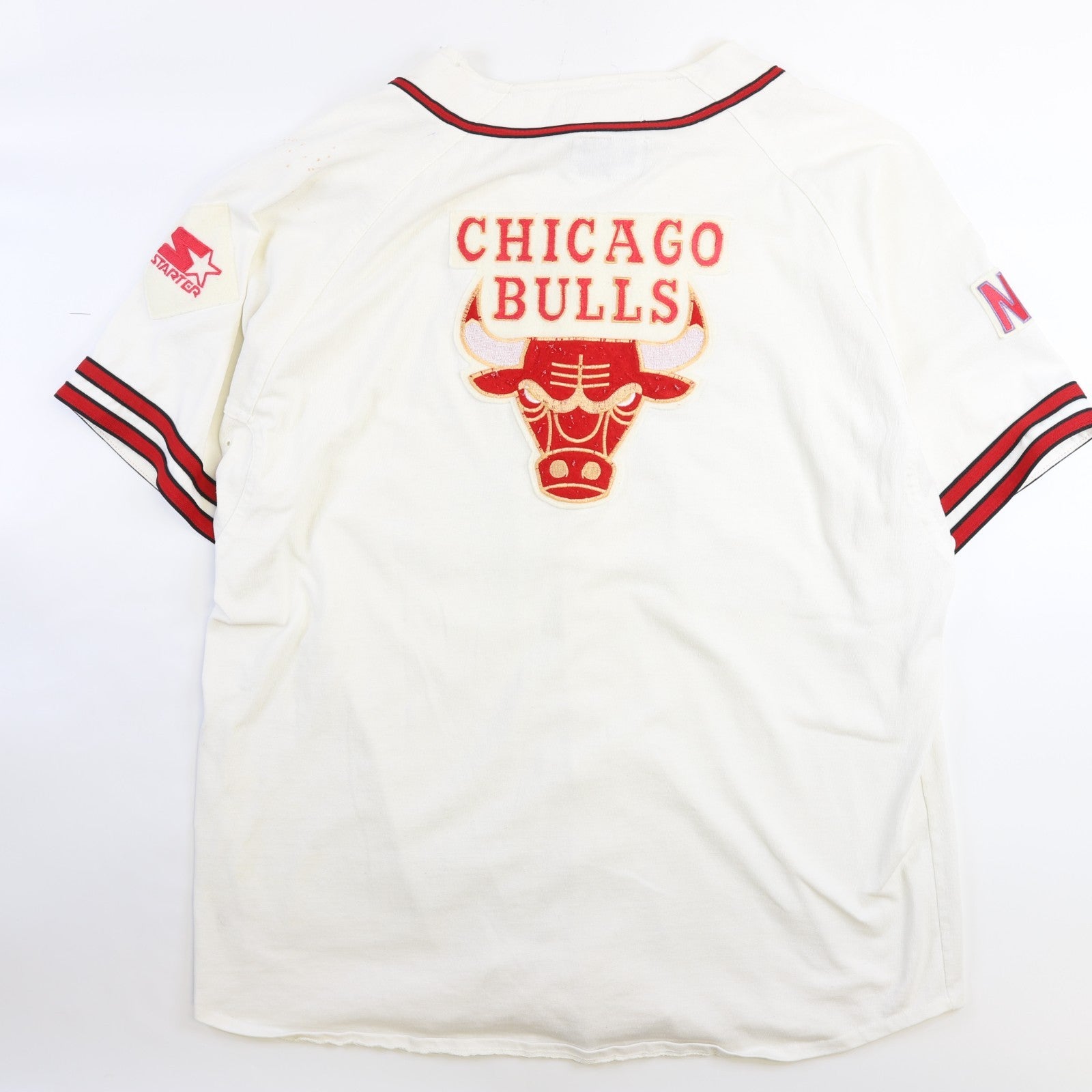 Vintage Chicago Bulls Starter Baseball Jersey Size XL 90s NBA