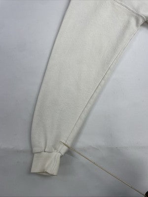 Vintage Nike Middle Swoosh Sweatshirt Hoodie Size Small White 90s