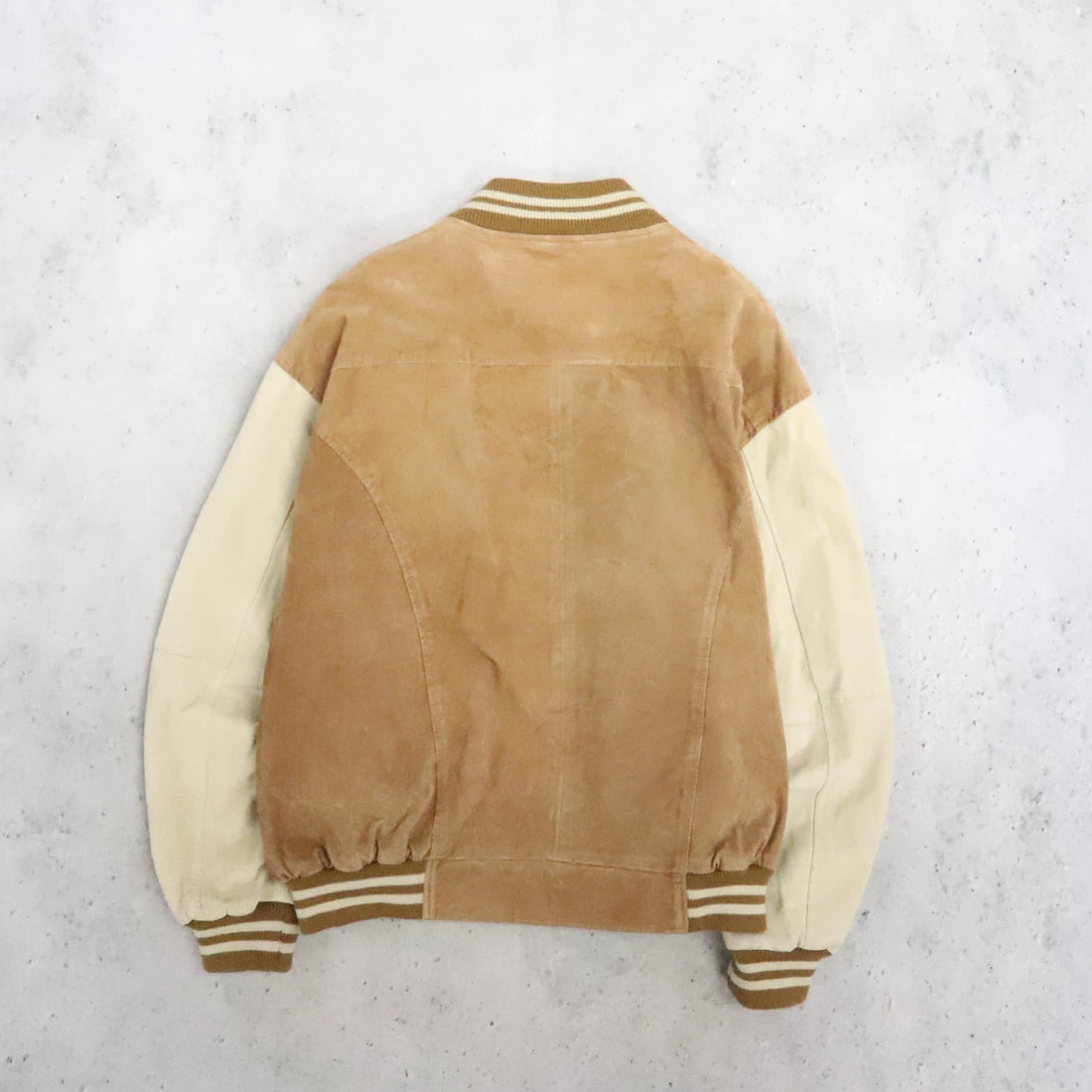 Vintage R&R Leather Suede Bomber Jacket Size XL
