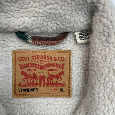 Levi Strauss & Co. Plaid Trucker Jacket Size XL Sherpa Lined